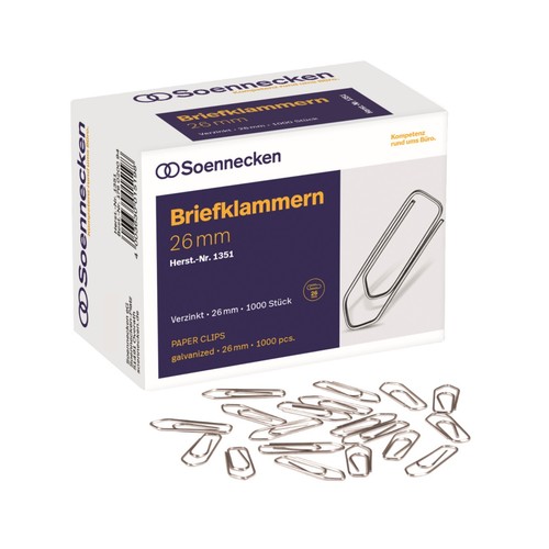 1000 büroklammern 26mm - 1000,