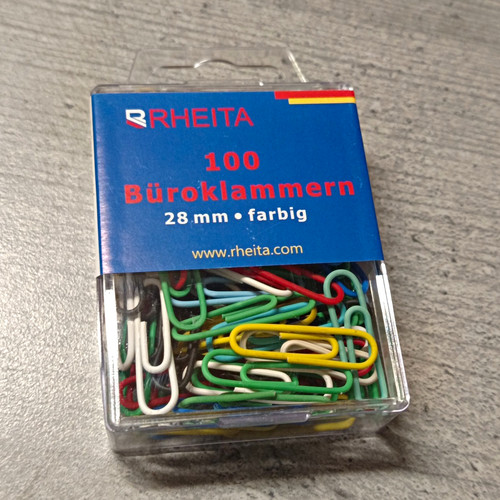Rheita büroklammern mm - büroklammern, 28