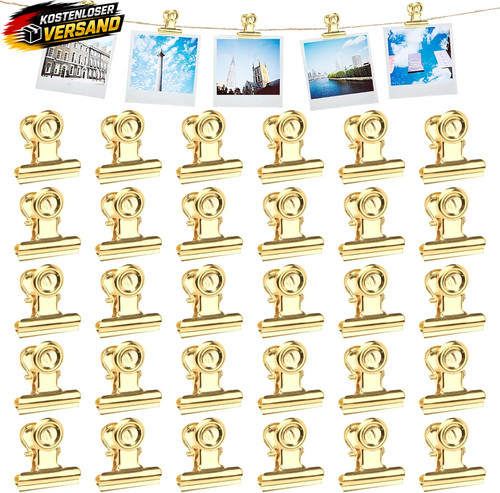 Büroklammern 22mm gold - büroklammern,