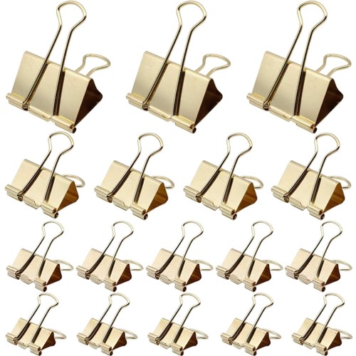 Foldback klammern gold - gold, 45