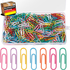Büroklammern bunt 28mm Metall