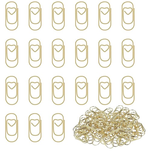 Büroklammern herz gold - gold, 130