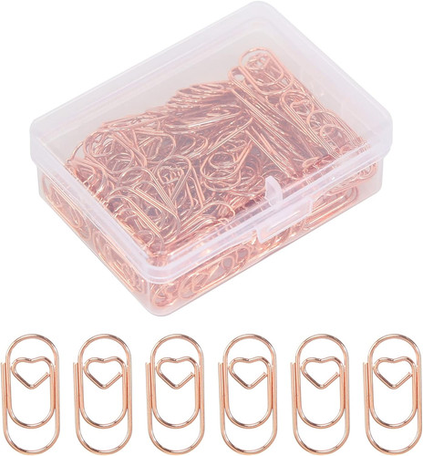 150 roségold büroklammern - roségold,