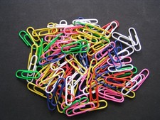 100 Briefklammern 26mm bunt