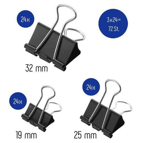 72x büroklammer heftklammer - 72x,