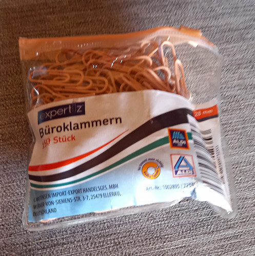 Büroklammern rosa 150stk 28mm